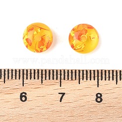 オペーク樹脂ビーズ  ロンデル  オレンジ  8x5mm  穴：1.5mm&nbsp;RESI-U013-02A