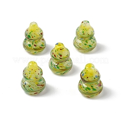 ランプワークビーズ  ヒョウタン  ミックスカラー  21.5~22x16~16.5mm  穴：2mm&nbsp;LAMP-C018-01