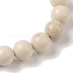 8mm Round Natural Fossil Braided Bead Bracelets&nbsp;BJEW-C067-01B-26