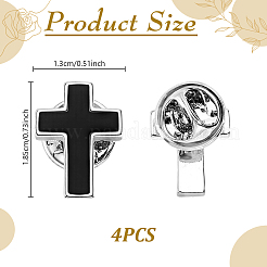 4Pcs Cross Brass Enamel Lapel Pin Backs for Backpack Clothes&nbsp;JEWB-GA0001-52