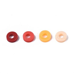 手作り樹脂粘土ビーズ  ヒシビーズ  ディスク/フラットラウンド  ミックスカラー  4x0.5~1.5mm  穴：1.5mm  約66600個/1000g&nbsp;CLAY-N011-40-21