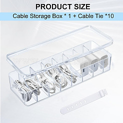 Rectangle Plastic Cable Organizer Storage Boxes&nbsp;PW-WG97164-01