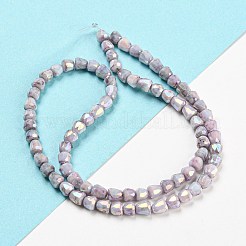 Electroplate Glass Beads Strand&nbsp;GLAA-G088-03-01