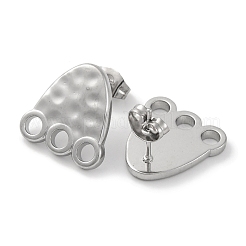 304 Stainless Steel Footprint Stud Earrings&nbsp;EJEW-D281-10S