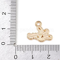 バレンタインデー合金エナメルペンダント  ライトゴールド  言葉  14x16x1.5mm  穴：1.6mm&nbsp;ENAM-I084-01KCG-26
