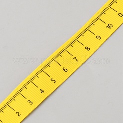 ポリエステル定規  目盛りテープ  フラット  ゴールド  5/8インチ（16mm）  約10.00ヤード（9.14m）/ロール&nbsp;OCOR-WH20018-49B