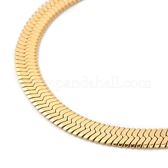 Ion Plating(IP) 304 Stainless Steel Herringbone Chain Bracelet for Men Women&nbsp;BJEW-Q998-02G