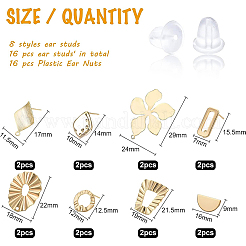 Brass Stud Earring Findings&nbsp;KK-BC0002-24