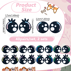 2 Sets Felt Eyes Ornament Accessories&nbsp;AJEW-GA0008-64B