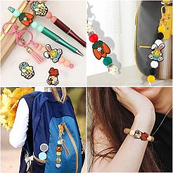 Easter Theme 20Pcs 5 Styles Food Grade Silicone Focal Beads&nbsp;SIL-CJ0002-95