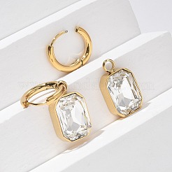 Ion Plating(IP) 304 Stainless Steel Hoop Earring Hand Polished&nbsp;EJEW-C017-06G-03