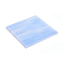 さまざまなガラスシート  大聖堂のガラスモザイクタイル  工芸用  コーンフラワーブルー  100.5x100.5x2.5mm&nbsp;GLAA-G072-07O