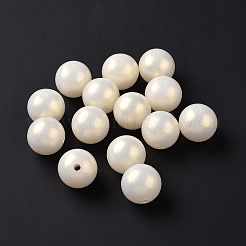 ABSプラスチックビーズ  ラウンド  淡黄色  16mm  穴：2.5mm  約230個/500g&nbsp;KY-G025-20B