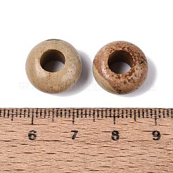 Natural Picture Jasper European Beads&nbsp;G-N359-17A-04
