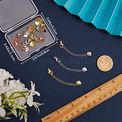 12Pcs 3 Colors Long-Lasting Plated Brass Curb Chain Extender&nbsp;KK-CN0003-14