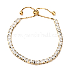 304 Stainless Steel Pave Clear Cubic Zirconia Tennis Bracelets&nbsp;BJEW-G754-03G-02