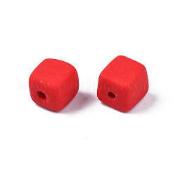 手作り樹脂粘土ビーズ連売り  キューブ  カラフル  6x6x6mm  穴：1.2mm  約62個/連  14.84インチ〜15.75インチ（37.7cm〜40cm）&nbsp;CLAY-T020-09
