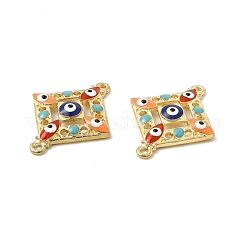 Alloy Enamel Connector Charms with Synthetic Turquoise&nbsp;FIND-H039-43G