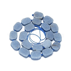 天然アンジェライトビーズ連売り  長方形  14~17x11~13x5~6mm  穴：1mm  約21~23個/連  15.75~16.14インチ（40~41cm）&nbsp;G-F725-02