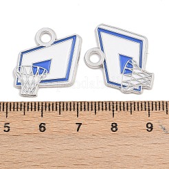 合金エナメルチャーム  カドミウムフリー＆鉛フリー  スポーツテーマ  プラチナ  20.5x19x1mm  穴：2.5mm&nbsp;FIND-I065-01B-P