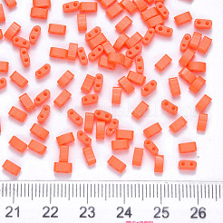 FGB 2-Hole Baking Paint Glass Seed Beads&nbsp;X-SEED-S031-M-406