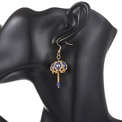 Transparent Electroplate Glass & Seed Glass Beads Dangle Earrings&nbsp;EJEW-MZ00714-03