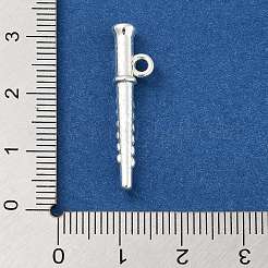 合金ペンダント  クラリネット  銀  28.5x7x4mm  穴：2mm&nbsp;FIND-Q098-04S