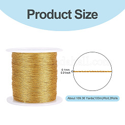 2 Rolls Round PET Metallic Thread&nbsp;MCOR-TADJ0001-01A-01