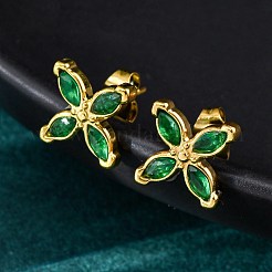 304 Stainless Steel Stud Earrings&nbsp;EJEW-C135-01G-02