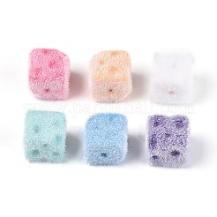 不透明アクリルキューブビーズ  ミックスカラー  14~15x14~15x14~15mm  穴：2.5mm&nbsp;OACR-T030-08M