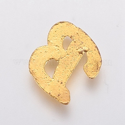合金カボション  文字L  ゴールドカラー  文字.b  B：8x7x1mm&nbsp;PALLOY-CJC0001-68B