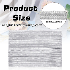 5 ヤードの輝くポリエステル リボン  服飾材料  ゲインボロ  1cm&nbsp;DIY-WH0580-16B