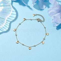 Brass Cable Chain Anklets&nbsp;AJEW-AN00601-01