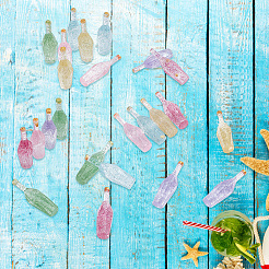 24Pcs 6 Colors Dummy Bottle Transparent Resin Cabochon&nbsp;RESI-OC0001-58