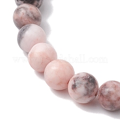 8mm Round Natural Zebra Jasper Beaded Stretch Bracelets&nbsp;BJEW-JB10434