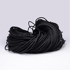 Braided PU Imitation Leather Cord&nbsp;LC-N009-01-4mm