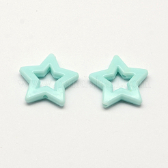 不透明なアクリルビーズフレーム  スター  ミックスカラー  25x27x5mm  穴：2.5mm&nbsp;X-SACR-Q100-M064