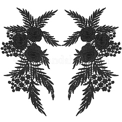 2Pairs Polyester Clothing Patches&nbsp;PATC-GF0001-72A