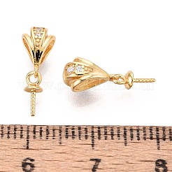 925 Sterling Silver Micro Pave Cubic Zirconia Snap on Bails&nbsp;STER-N016-88G