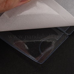 粘着ラベルホルダーポケット  インデックスカードポケット  粘着名刺ホルダー  カードの整理・保護に  画像  垂直  長方形  透明  85x30x0.5mm  50個/袋&nbsp;AJEW-WH0304-05A