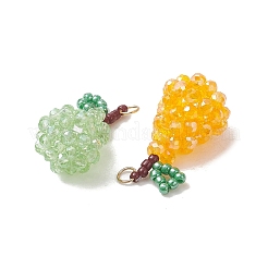 AB Color Plated Glass Pendants&nbsp;PALLOY-MZ01328