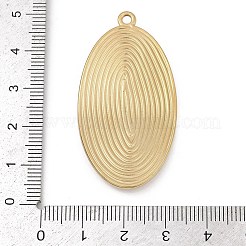 304ステンレスペンダント  オーバルチャーム  18KGP本金メッキ  47.5x25x2mm  穴：2mm&nbsp;STAS-D366-02A-G