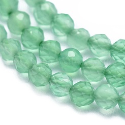Natural Dyed & Heated Green Onyx Agate Beads Strands&nbsp;X-G-G792-41
