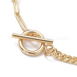 Electroplated Hexagon Prism Natural Quartz Link Bracelets&nbsp;BJEW-JB10753-01