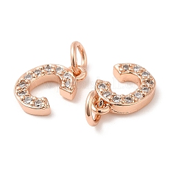 Brass Micro Pave Grade AAA Cubic Zirconia Charms&nbsp;LS-ZIRC-P067-11RG-C-NR