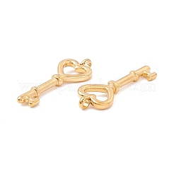 304ステンレスペンダント  PVD真空メッキ  キー  ゴールドカラー  31x11x4mm  穴：2.4mm&nbsp;STAS-G255-38G