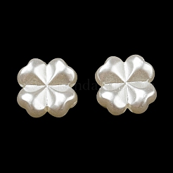 Abs模造パールビーズ  クローバー  11x11x5.5mm  穴：1.6mm&nbsp;OACR-K001-14