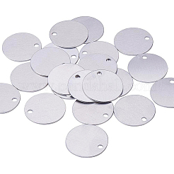 アルミ製ブランクペンダント  フラットラウンド  プラチナ  30x1mm  穴：3mm  30個/箱&nbsp;ALUM-BC0001-01P
