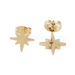 PVD Vacuum Plating 304 Stainless Steel Stud Earrings for Women&nbsp;EJEW-A048-10G