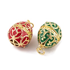 Brass Enamel Pendants&nbsp;KK-E112-13G